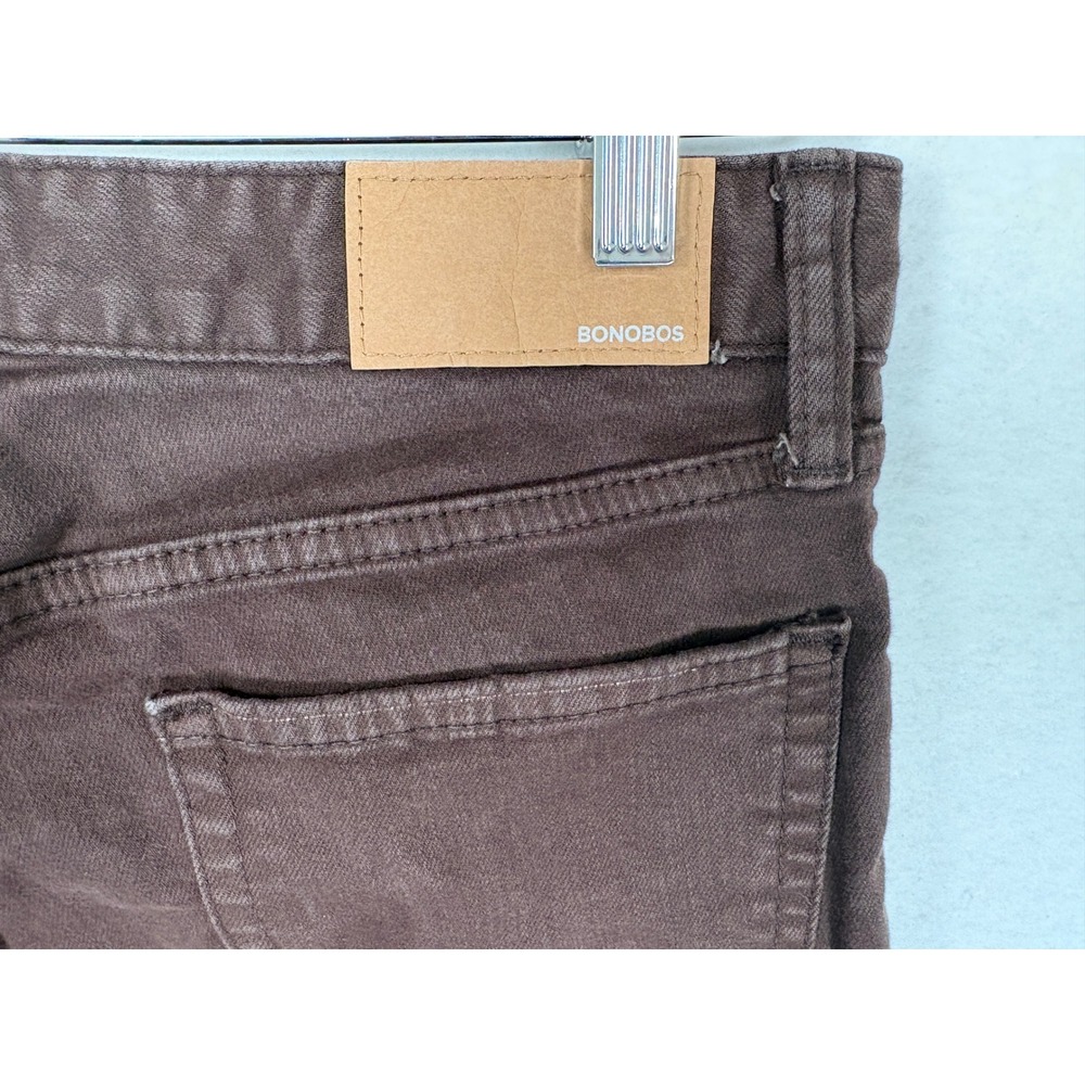 Bonobos Mens Slim Taper Pants Brown 29x30 Five Pocket Chino Jeans - Picture 10 of 14